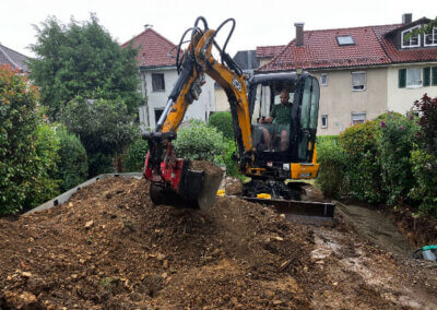 Abschüssigen Garten in Göppingen neu gestaltet